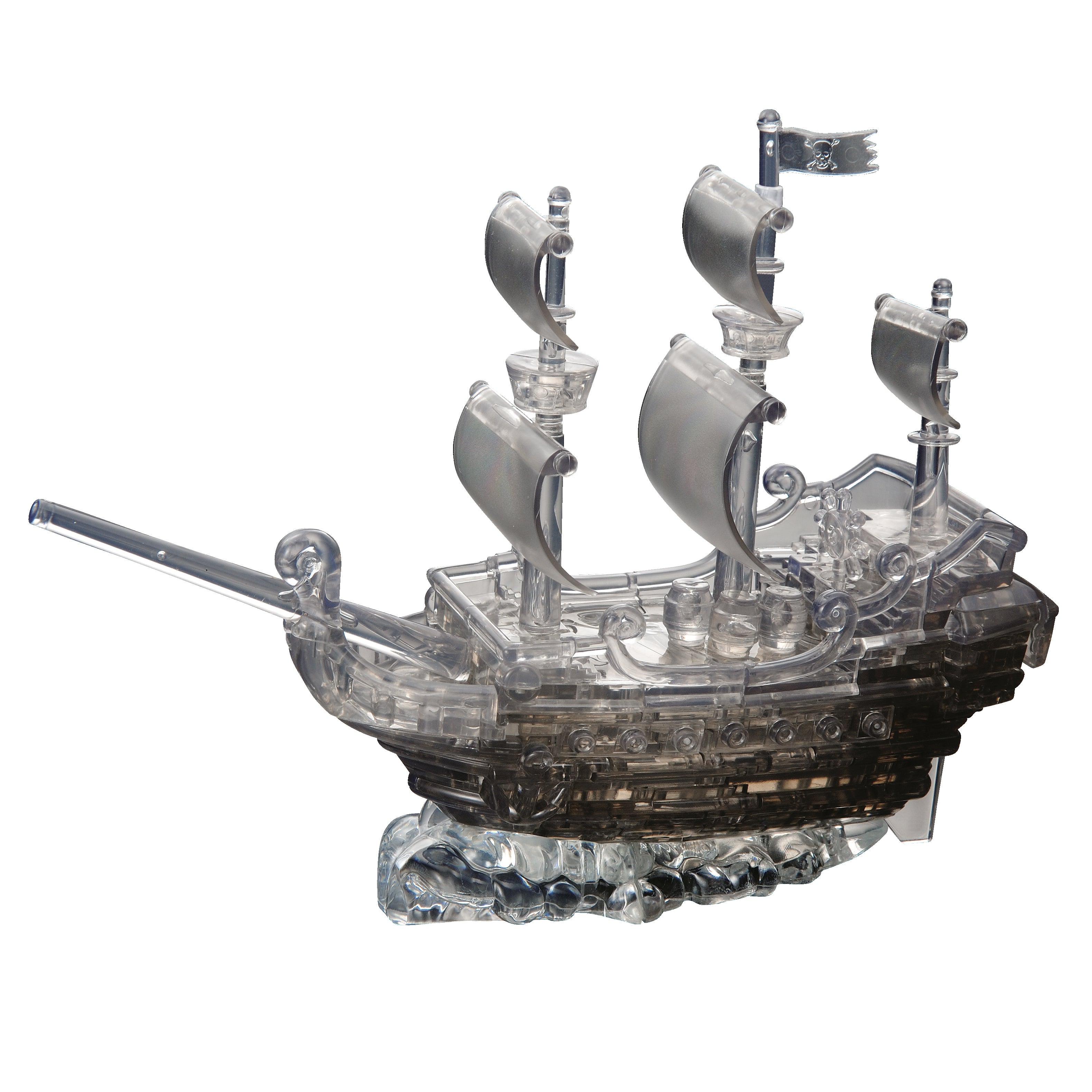 Pirate Ship (Black) – 3D Crystal Puzzle