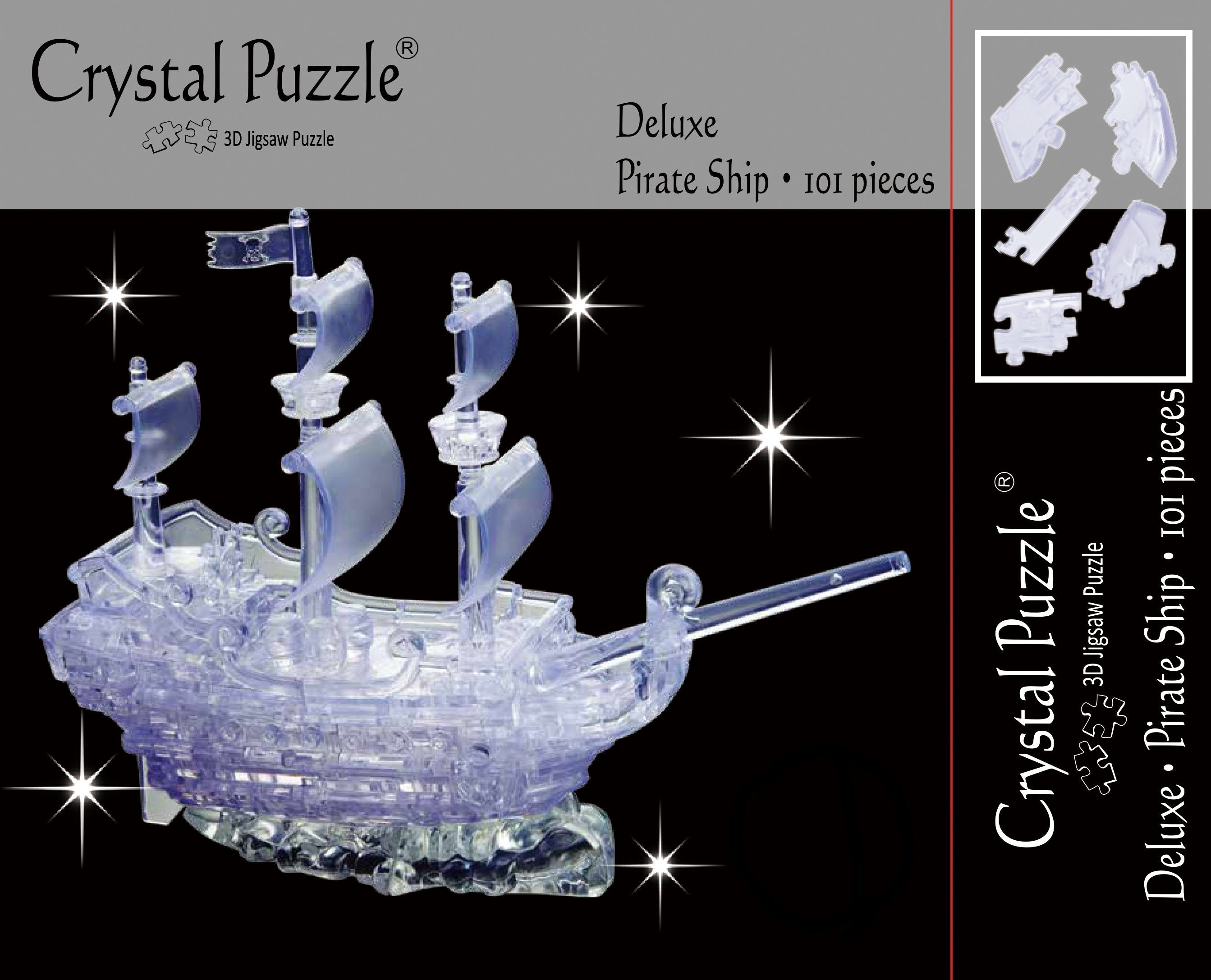 Pirate Ship (Clear) – 3D Crystal Puzzle